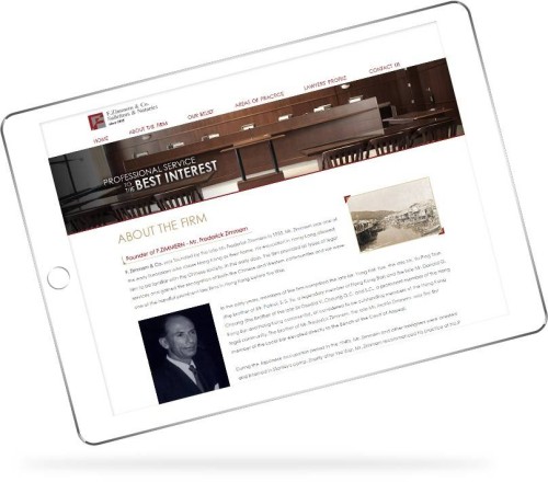 Web Design: F.Zimmern & Co.